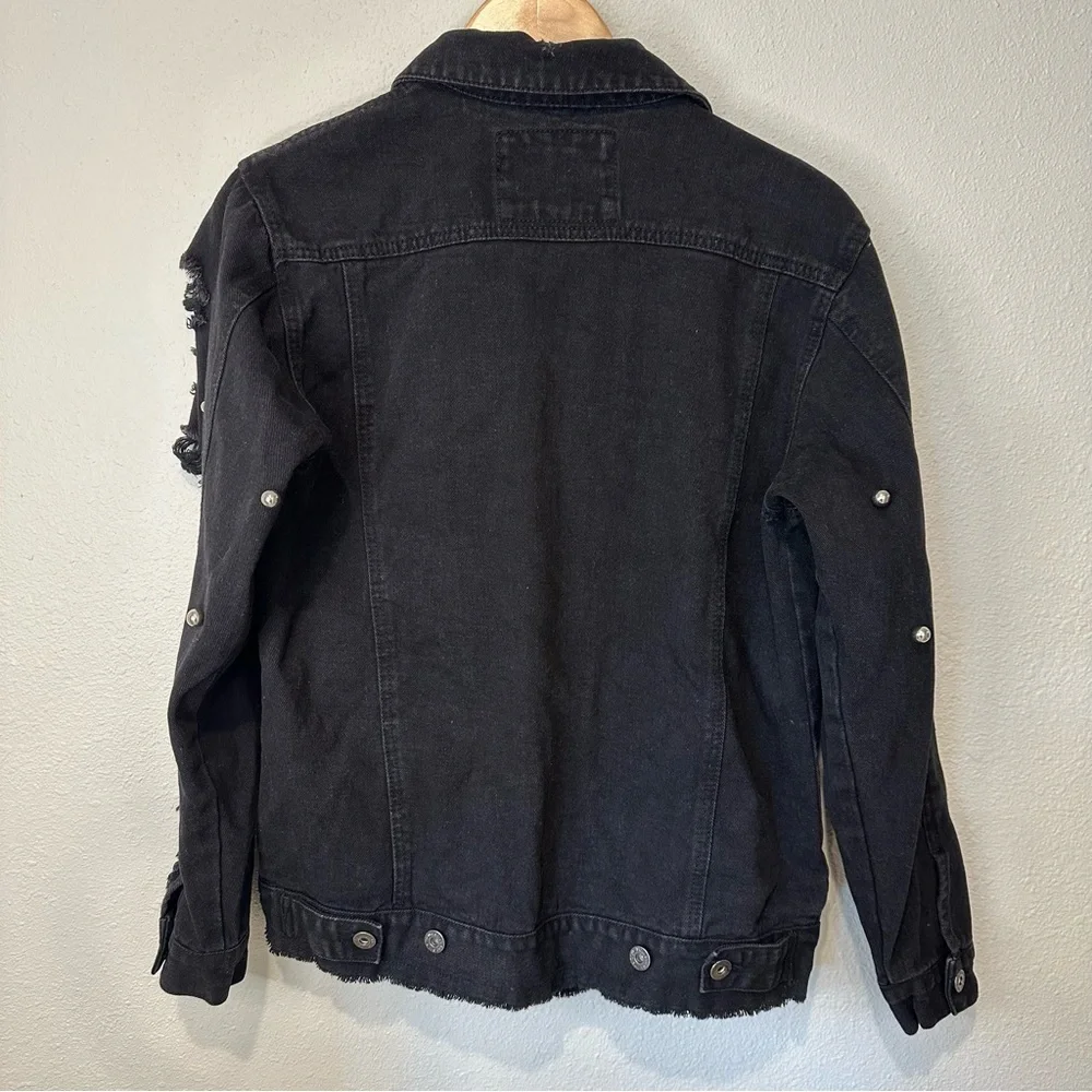 The Style Between Us Women's Black Denim Jacket with Stud Accents